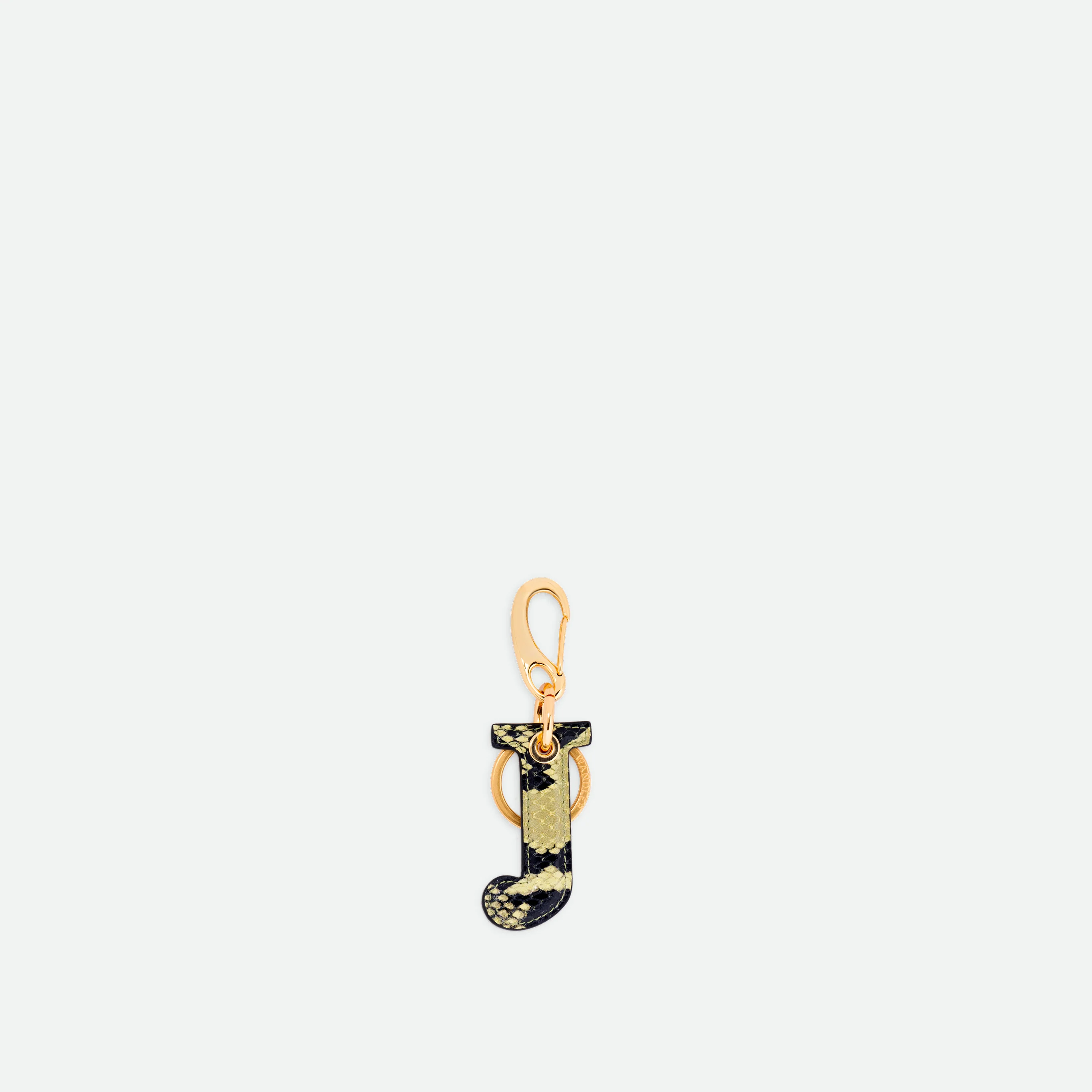 Bag Charm Letter - J - Lime Python