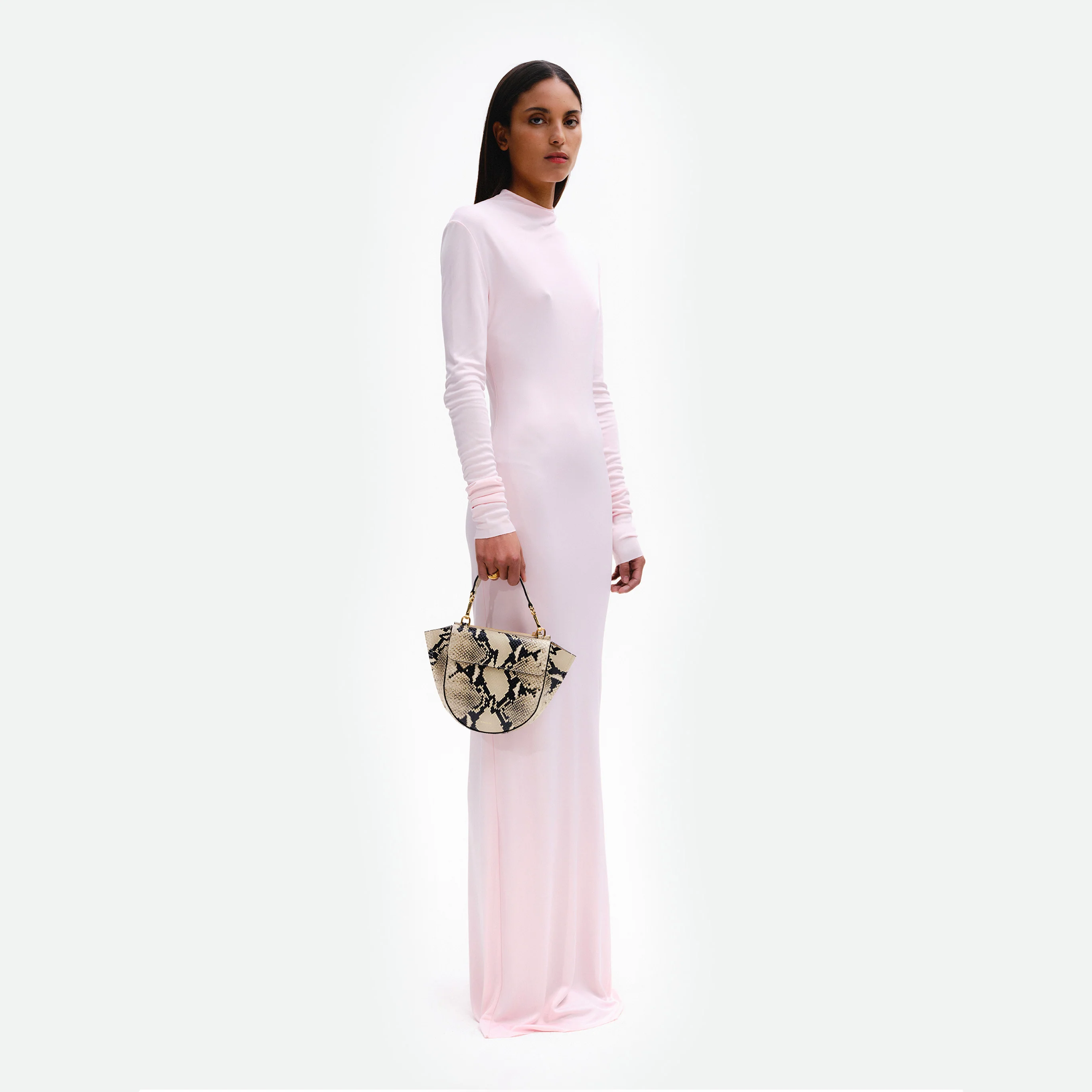 Hortensia Bag Mini - Black / White Python - Image 3