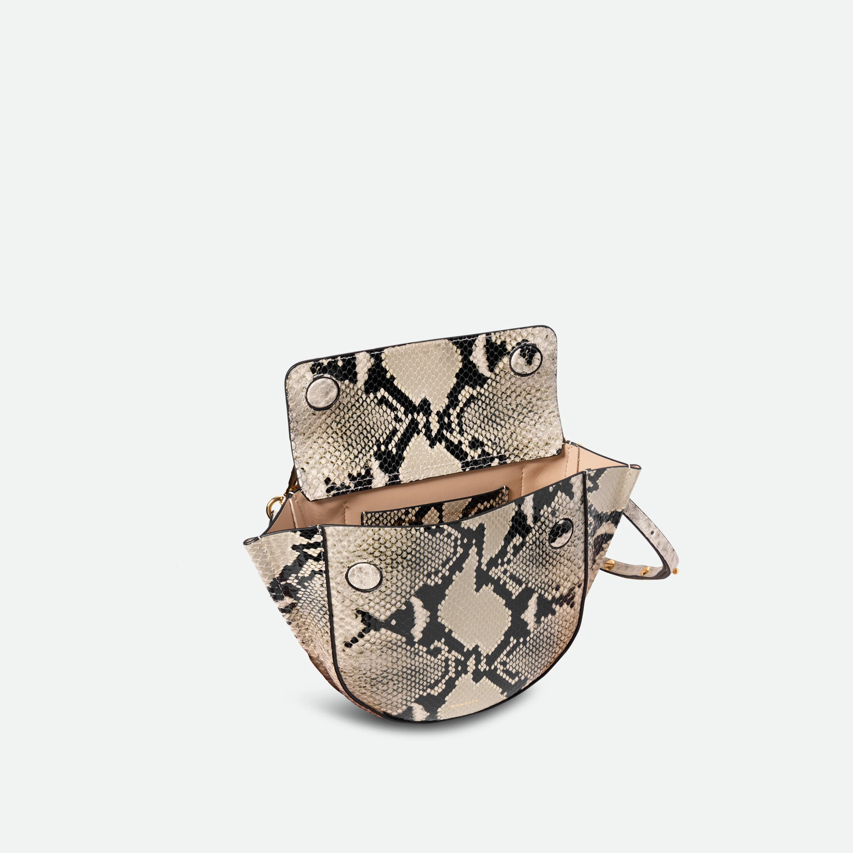 Hortensia Bag Mini - Black / White Python - Image 4