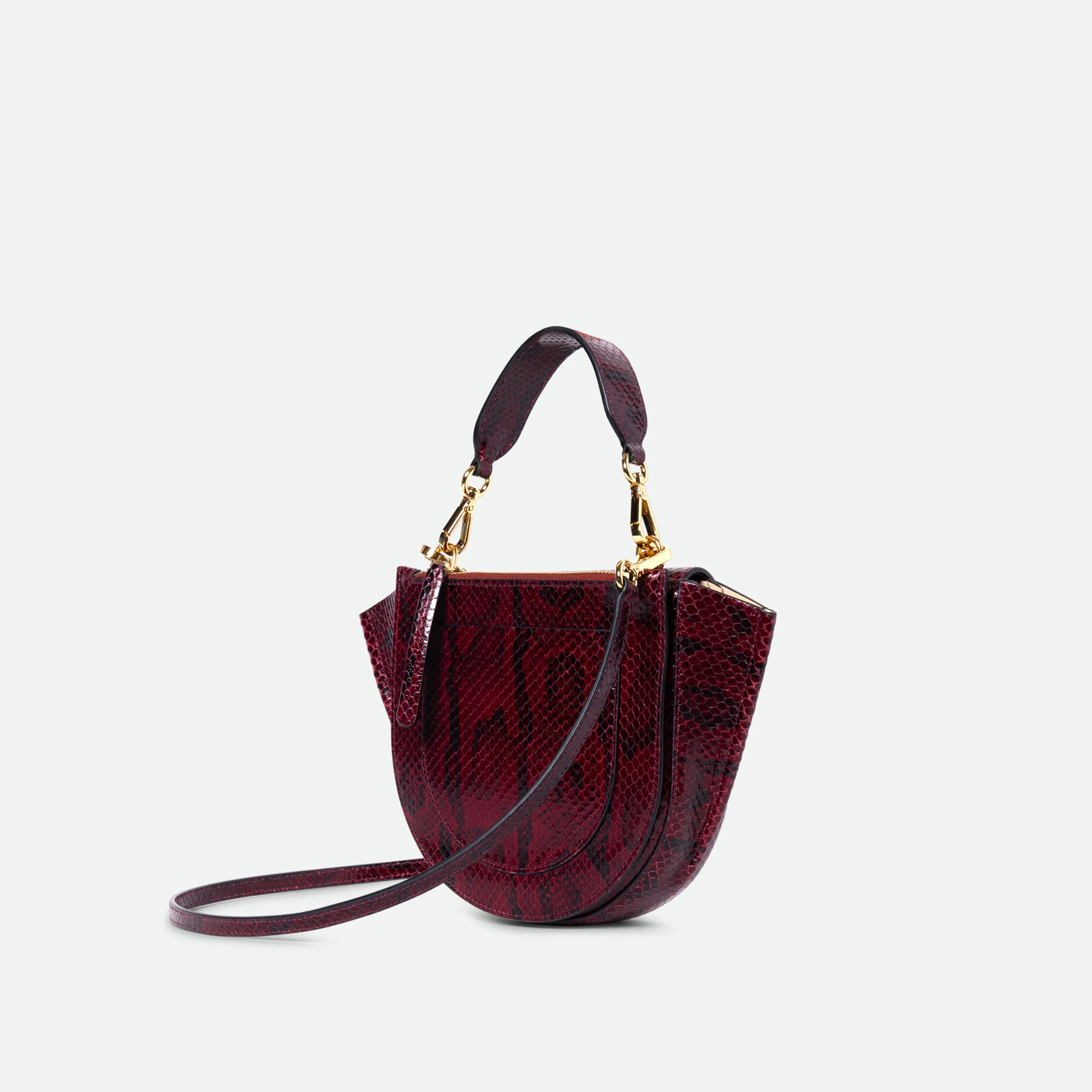 Hortensia Bag Mini - Bordeaux Python - Image 4