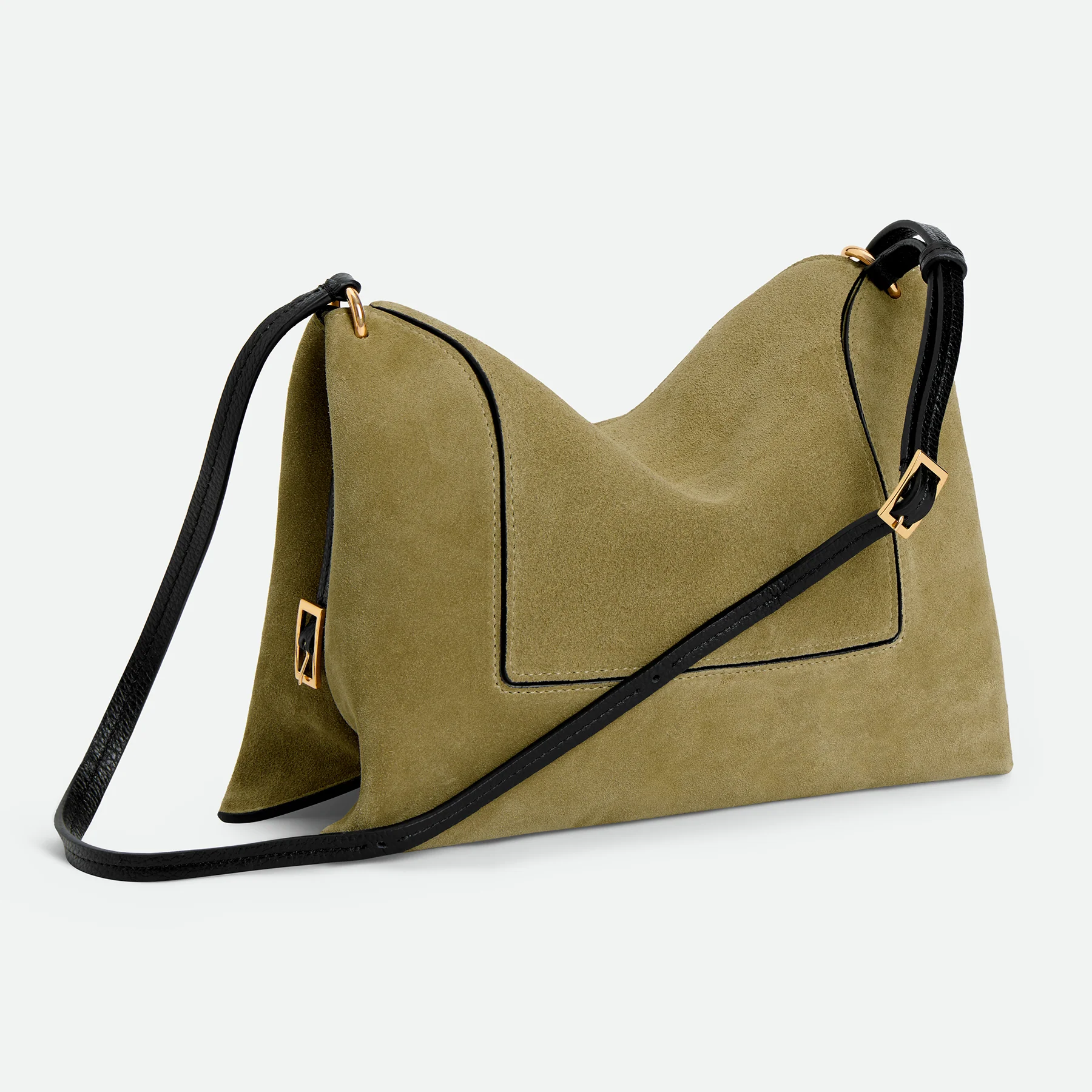 Penelope Slouch Bag - Khaki Suede - Image 3