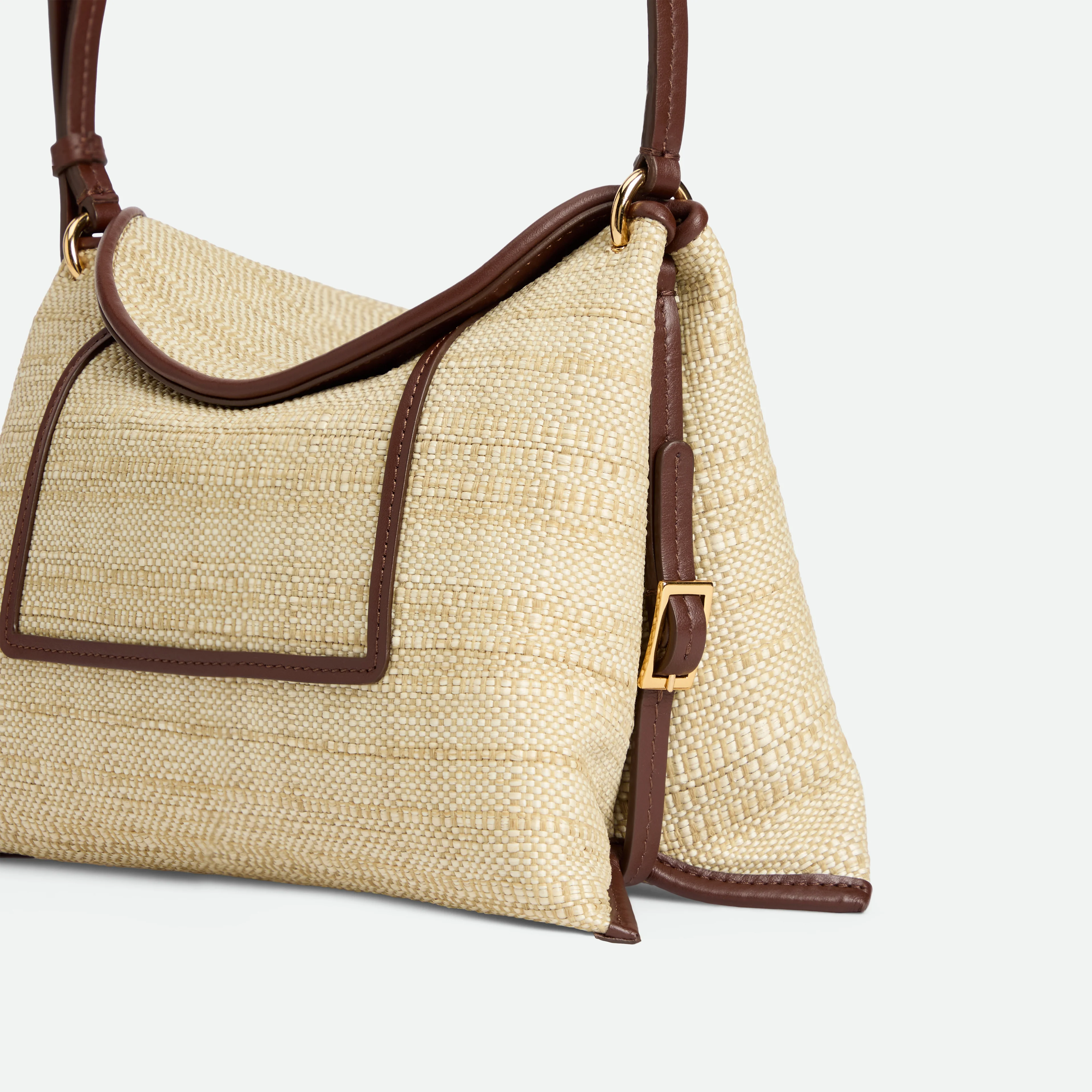 Penelope Slouch Bag Raffia - Beige Raffia - Image 5