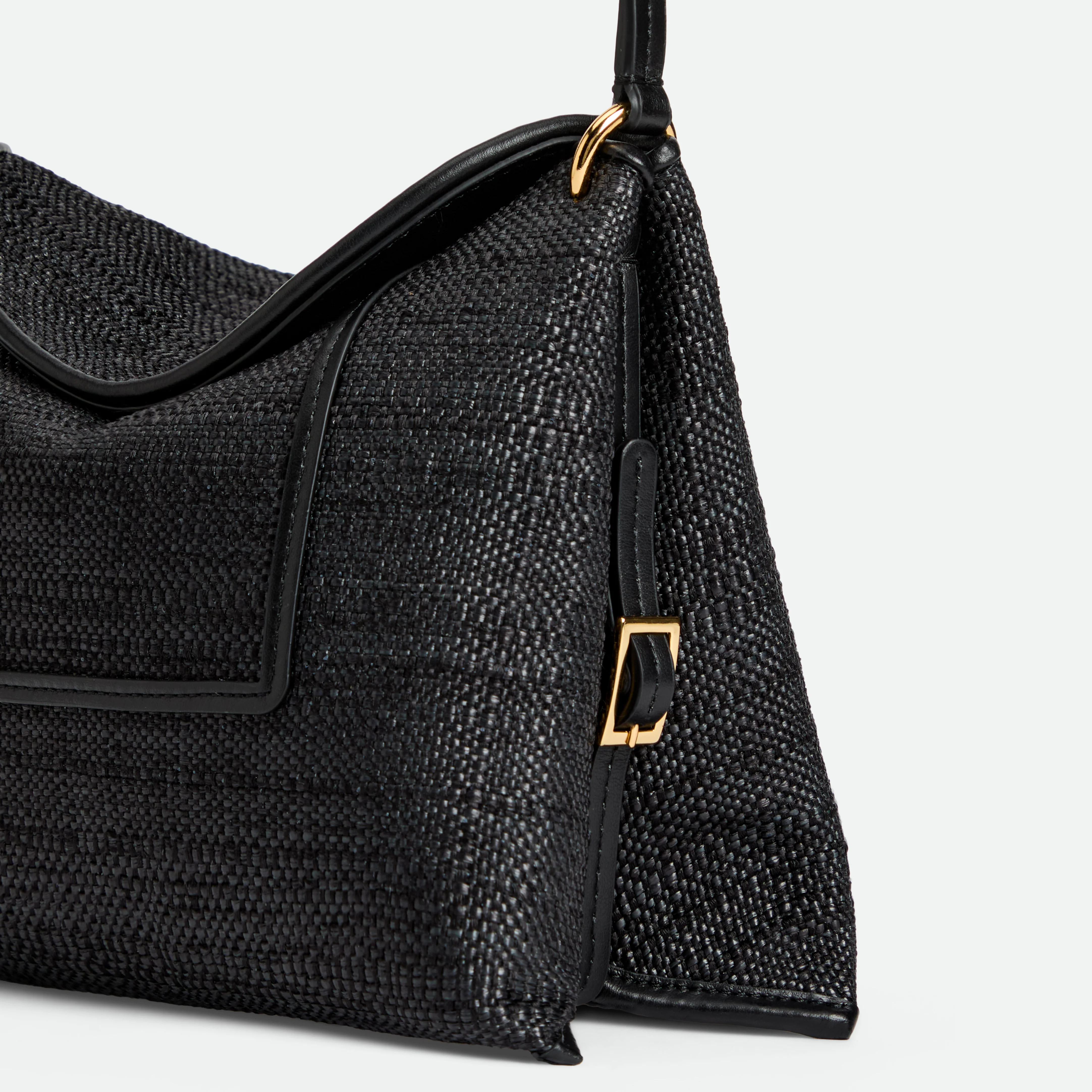 Penelope Slouch Bag Raffia - Black Raffia - Image 5