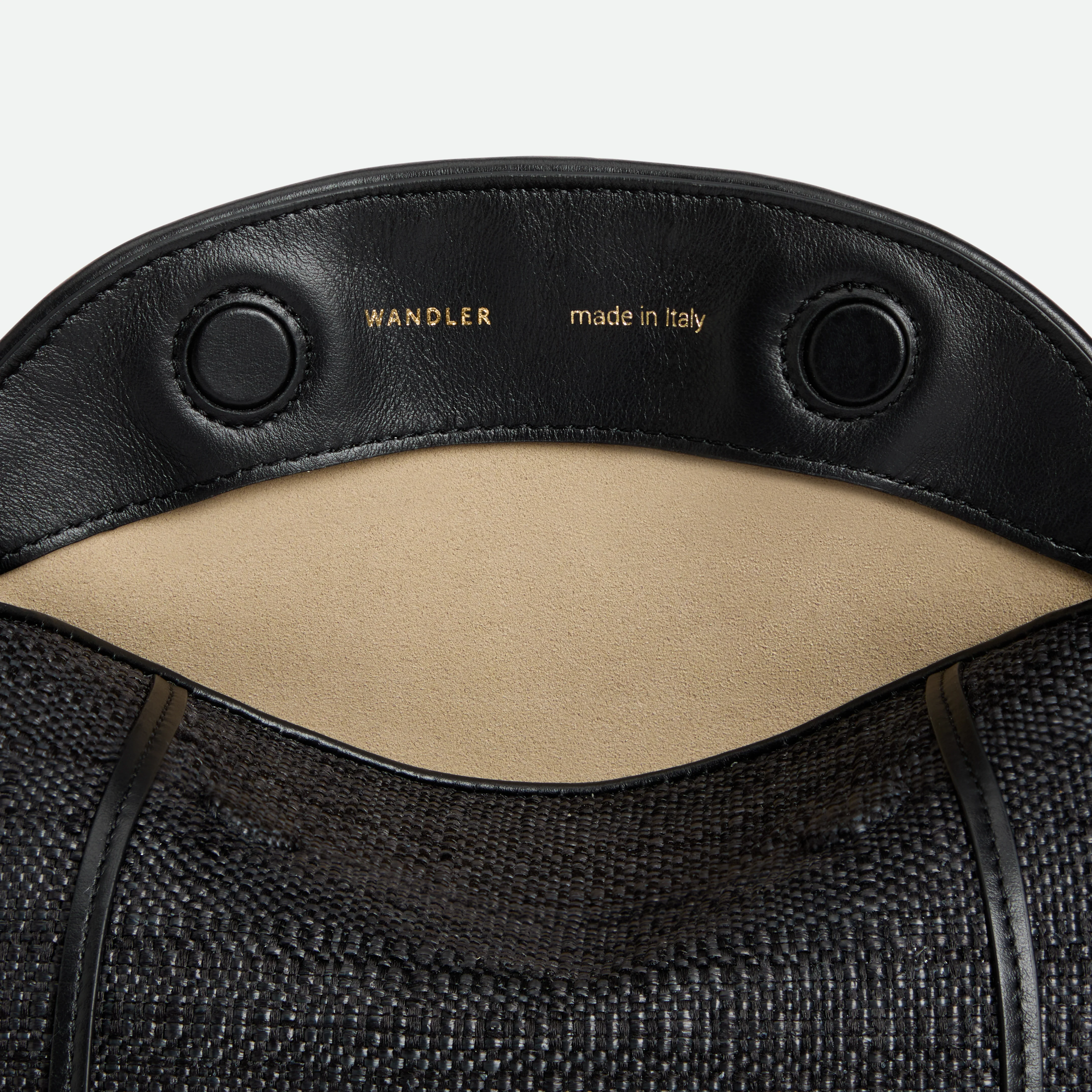 Penelope Slouch Bag Raffia - Black Raffia - Image 6