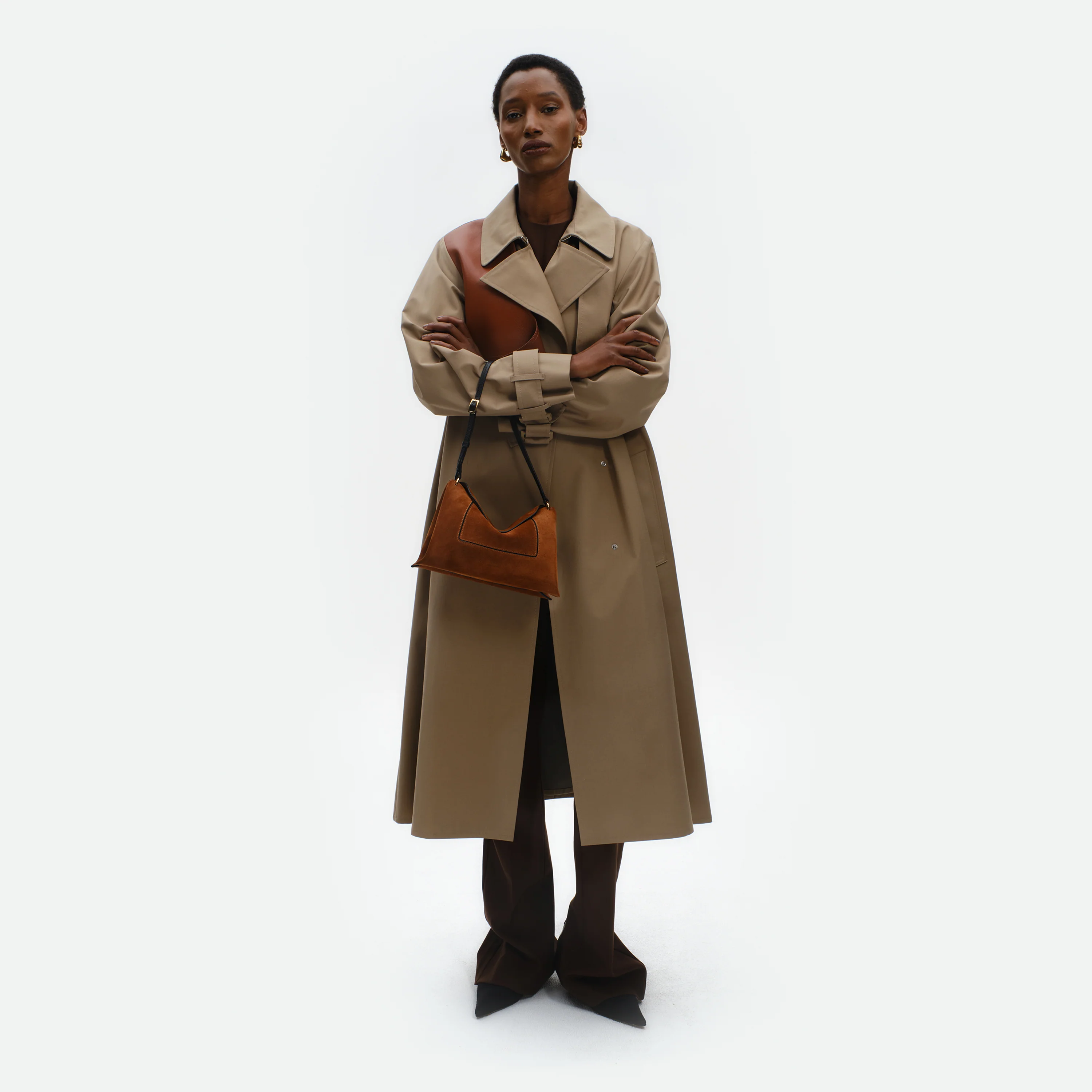 Penelope Slouch Bag - Saddle Suede - Image 2