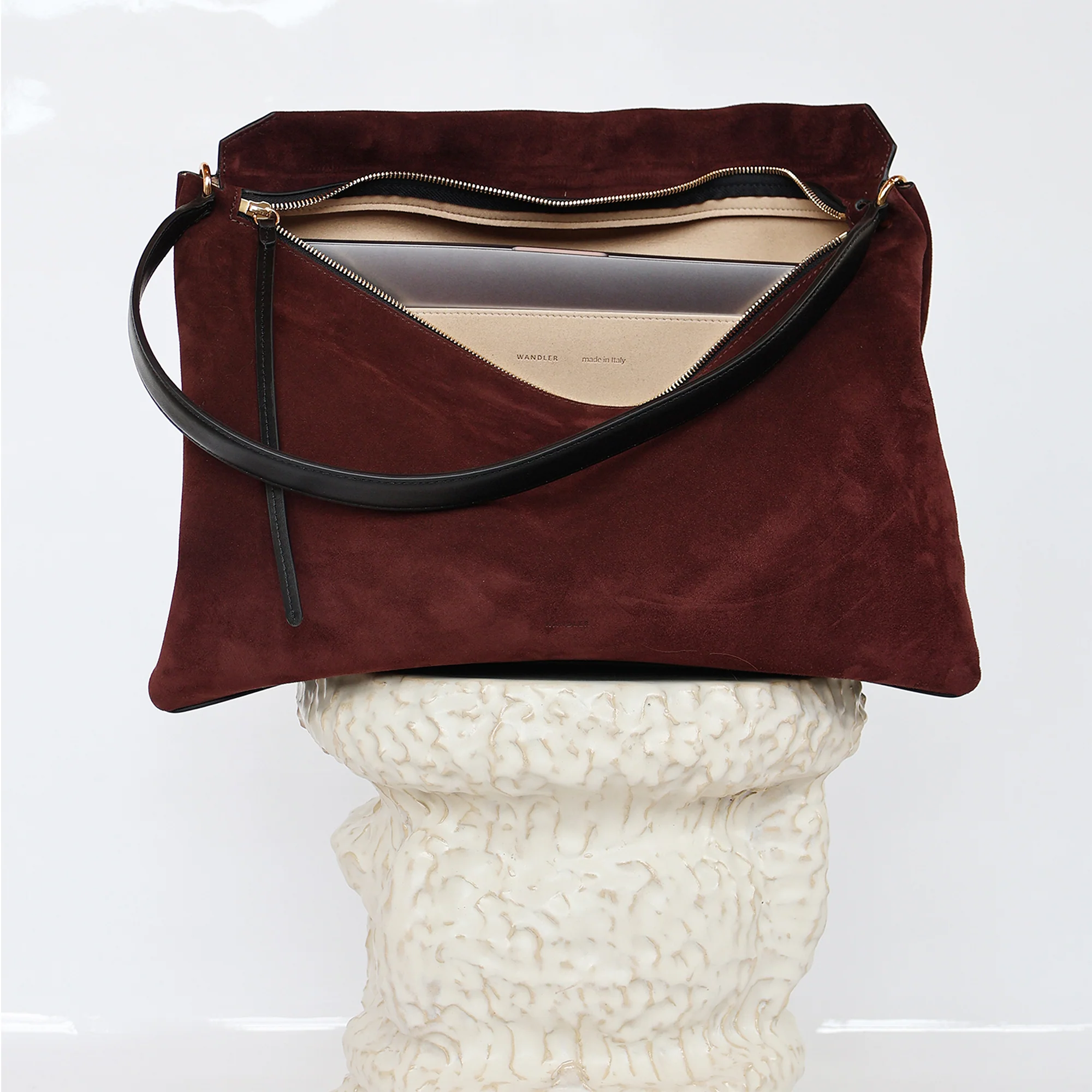 Penelope Tote - Acai Suede / Black - Image 4