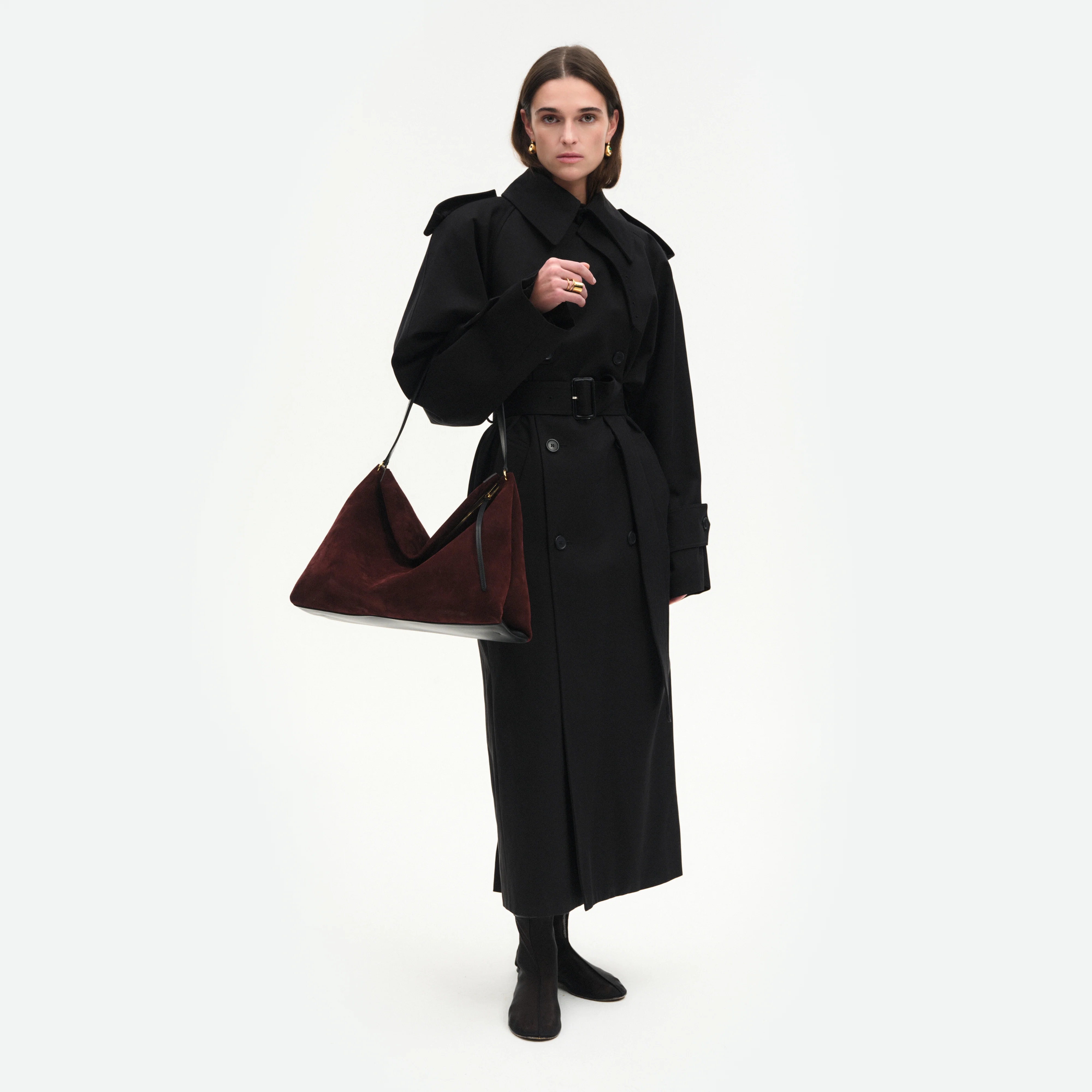 Penelope Tote - Acai Suede / Black - Image 6